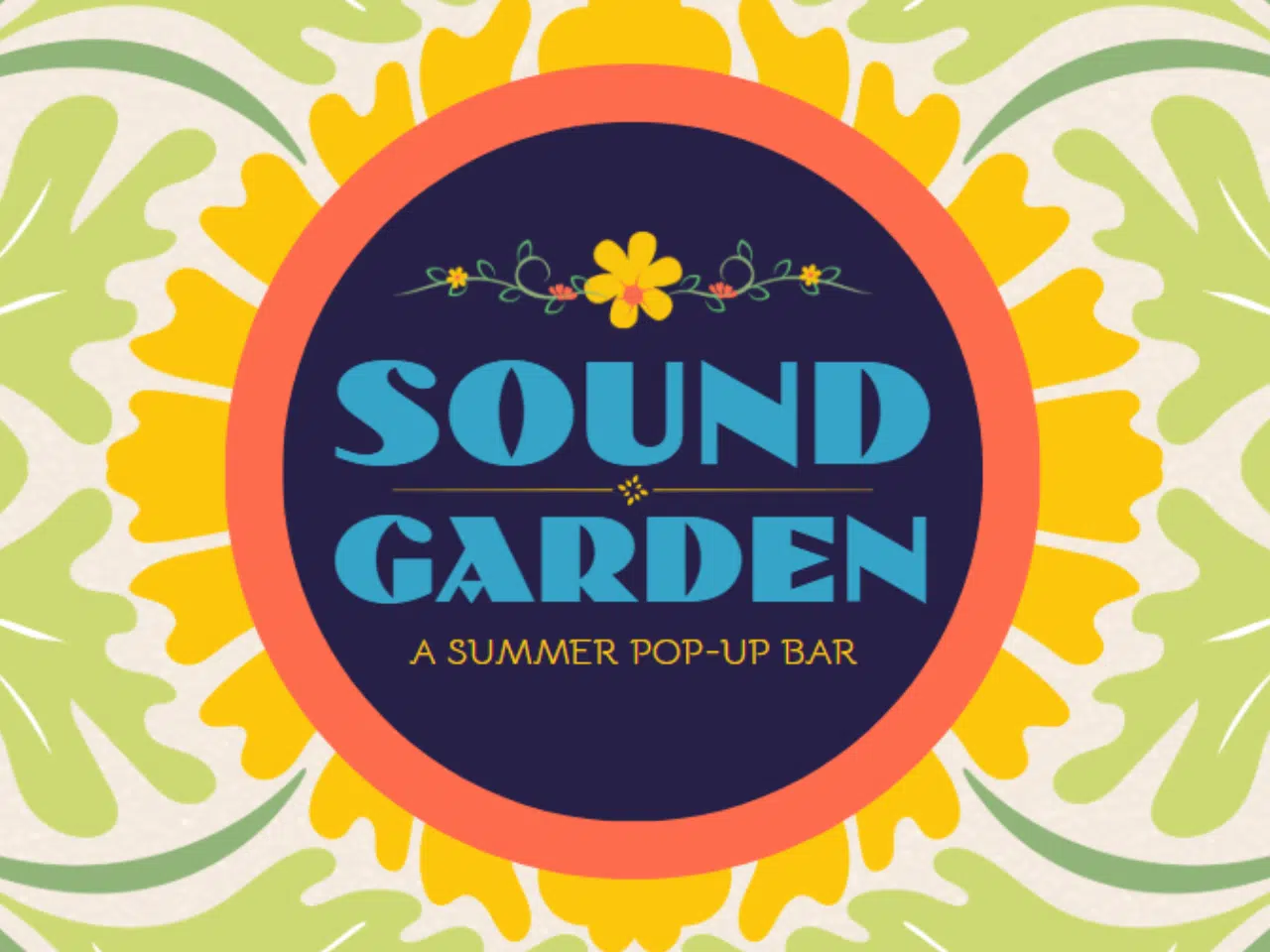 sound garden, a summer pop up bar logo